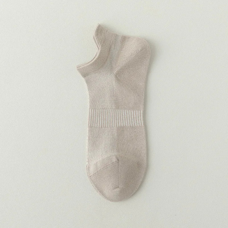 Mens Bamboo Fiber Breathable Ankle Socks - 5 Pairs