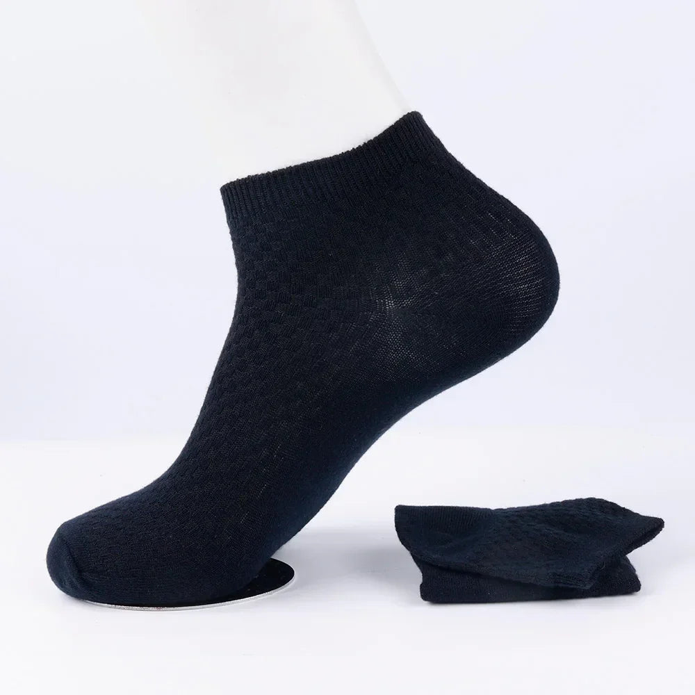 Mens Bamboo Fiber Deodorant High Tube Breathable Dress Socks One Size