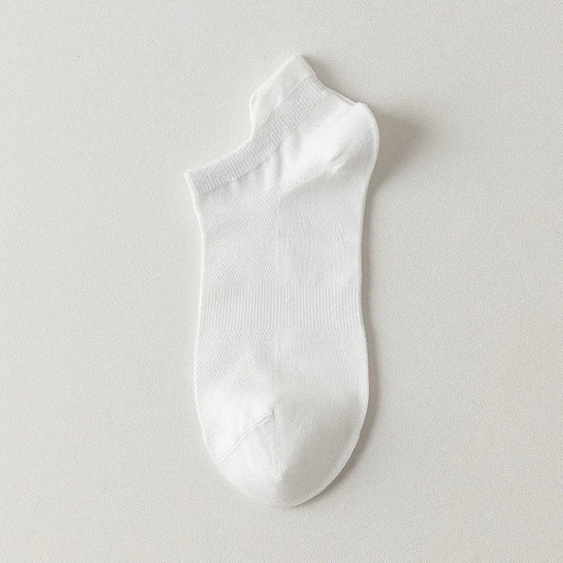 Bamboo Fiber No Show Socks - Thin Short Solid Color