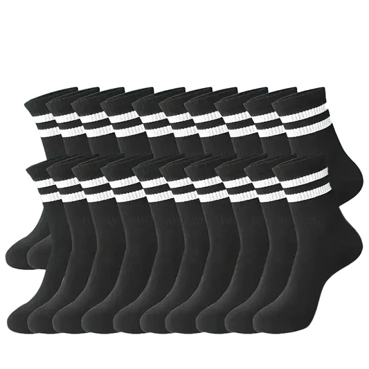Bulk Striped Bamboo Socks - Odor Proof Sweat Absorbing