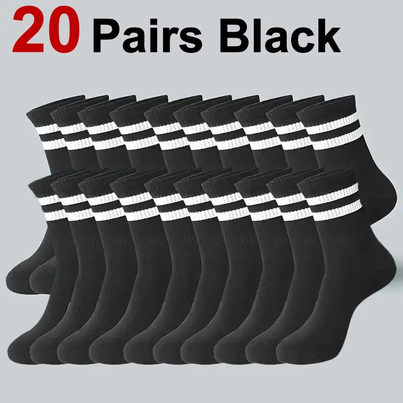Bulk Striped Bamboo Socks - Odor Proof Sweat Absorbing