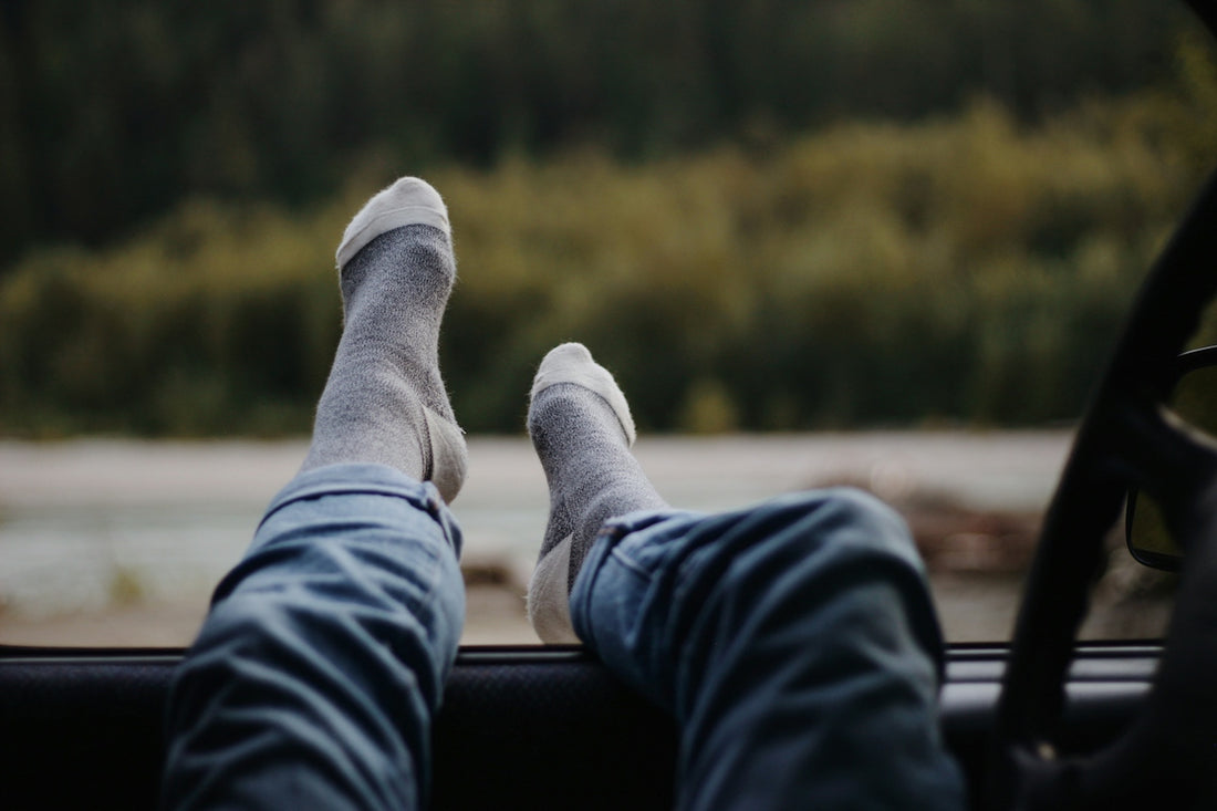 person wearing socks
