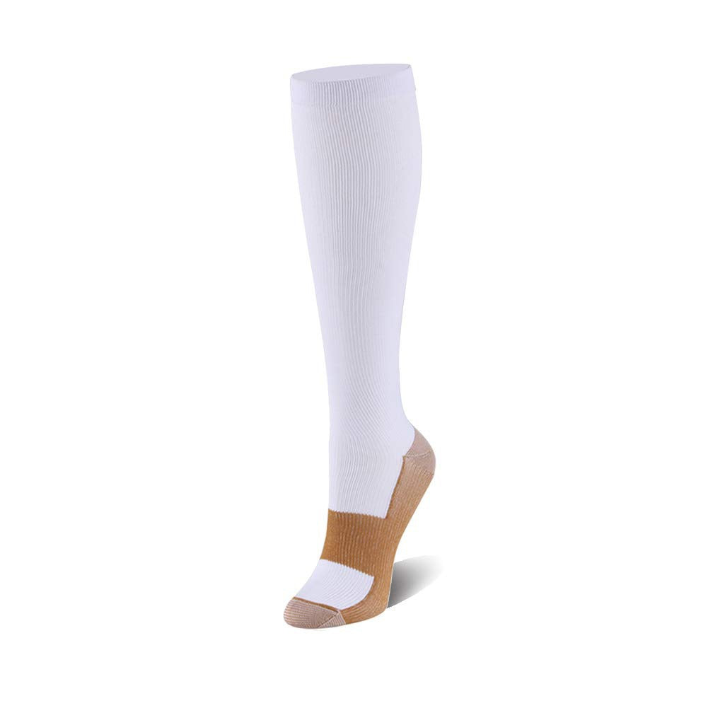 Solid Color Bamboo Nylon Silk Compression Socks