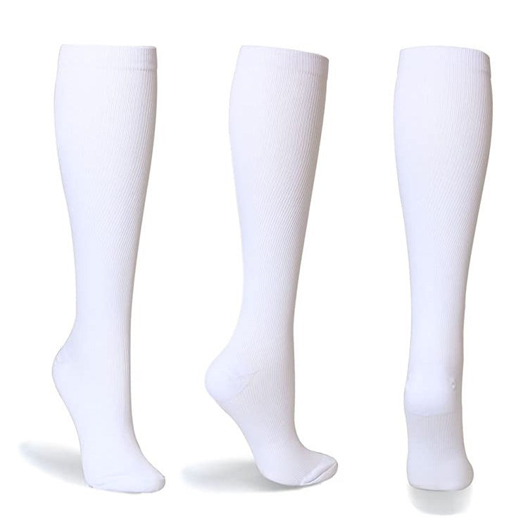Solid Color Bamboo Nylon Silk Compression Socks