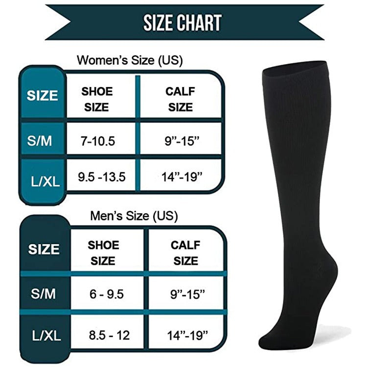 Solid Color Bamboo Nylon Silk Compression Socks