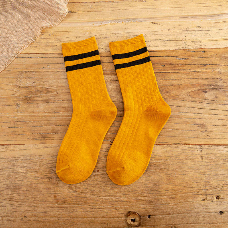 College Style Women's Bamboo Cotton Pile Socks - Medium Tube