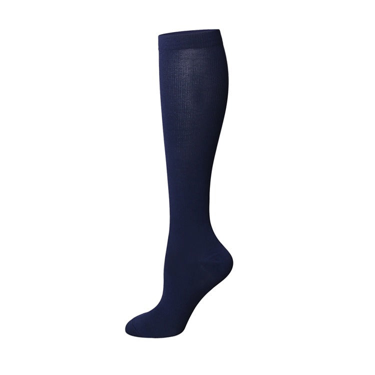 Solid Color Bamboo Nylon Silk Compression Socks