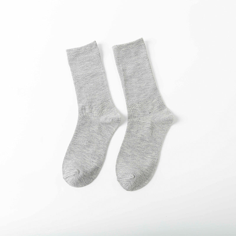 College Style Women's Bamboo Cotton Pile Socks - Medium Tube