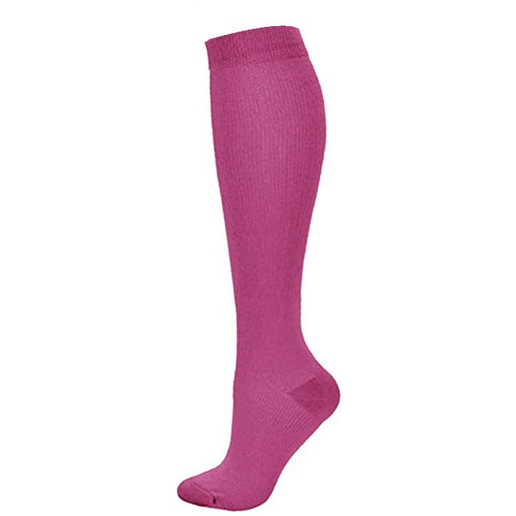 Solid Color Bamboo Nylon Silk Compression Socks