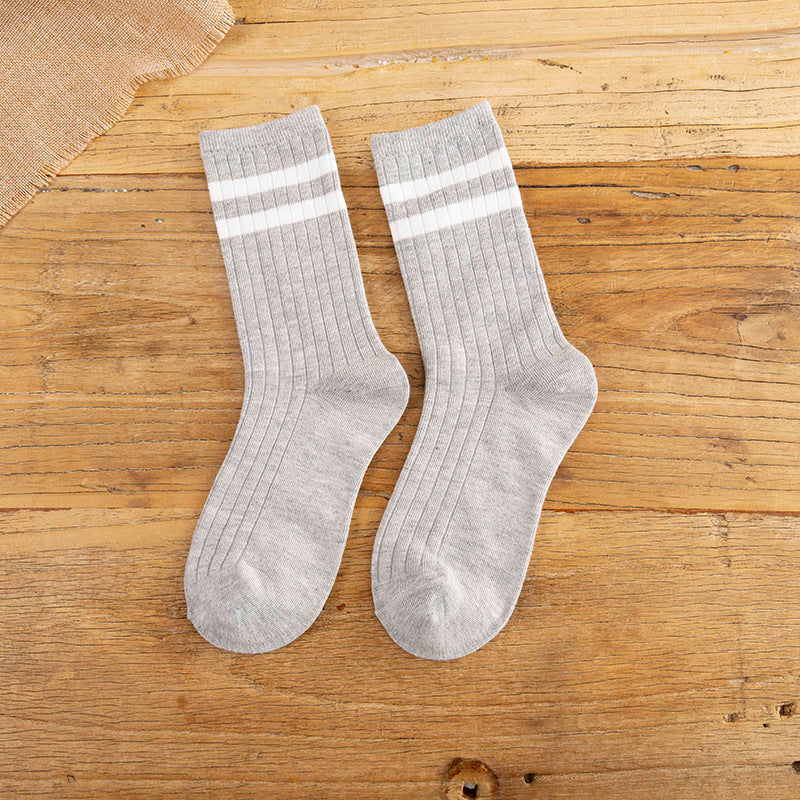 College Style Women's Bamboo Cotton Pile Socks - Medium Tube