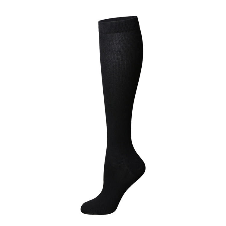 Solid Color Bamboo Nylon Silk Compression Socks