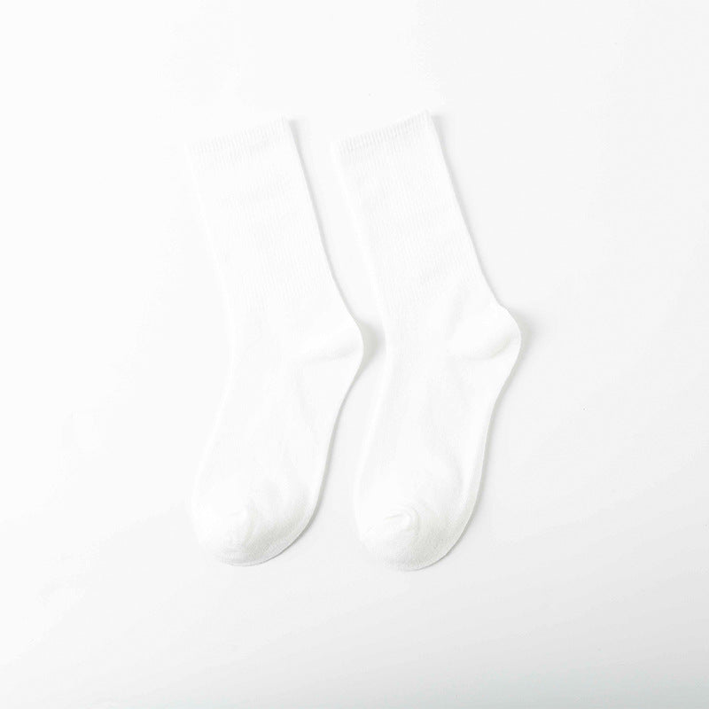 College Style Women's Bamboo Cotton Pile Socks - Medium Tube