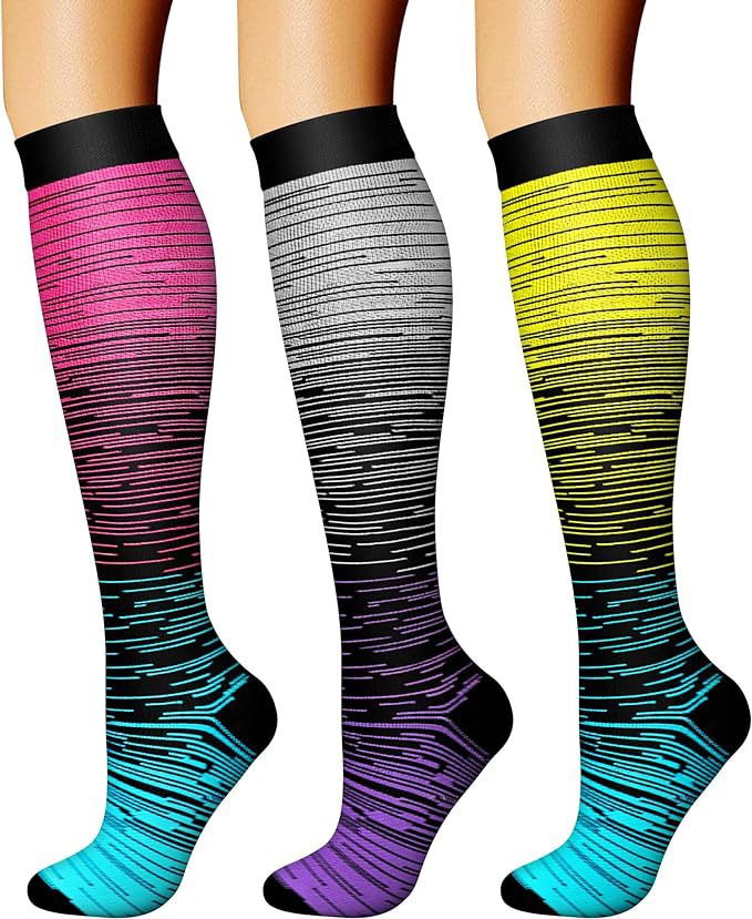 Calf Length Bamboo Compression Sports Socks
