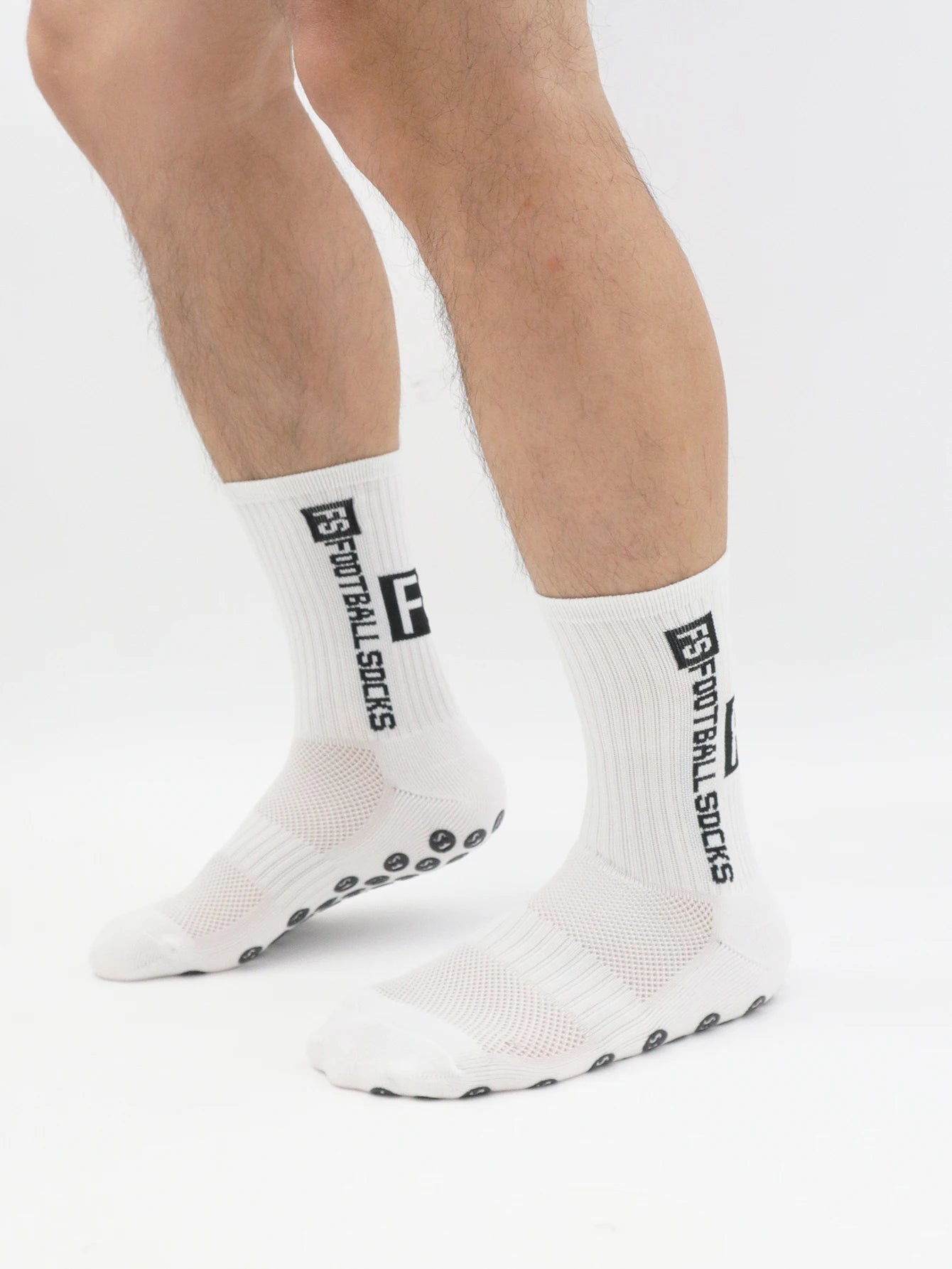 Men's Bamboo Soccer Socks With Non Slip Gripper Pads - 4 Pairs