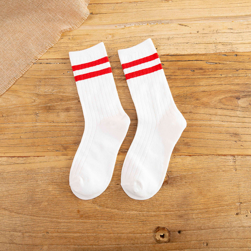 College Style Women's Bamboo Cotton Pile Socks - Medium Tube