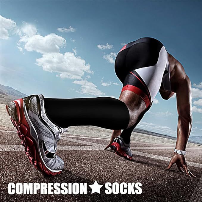 Calf Length Bamboo Compression Sports Socks