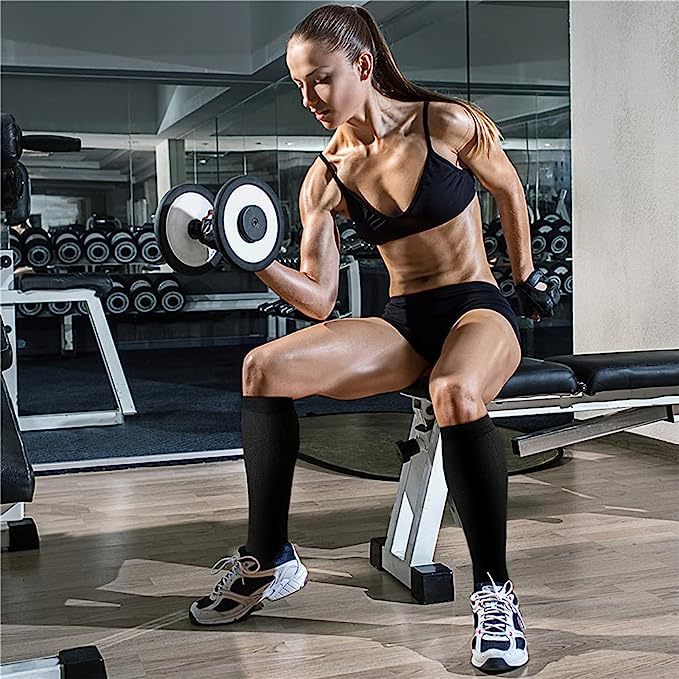 Calf Length Bamboo Compression Sports Socks