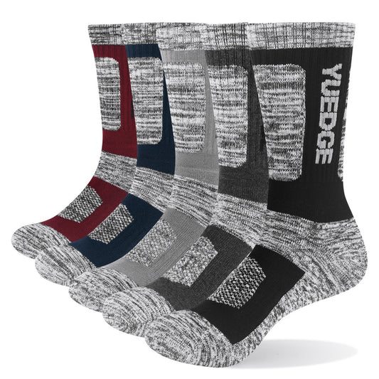Men's Breathable Bamboo Cotton Socks - 5 Pairs
