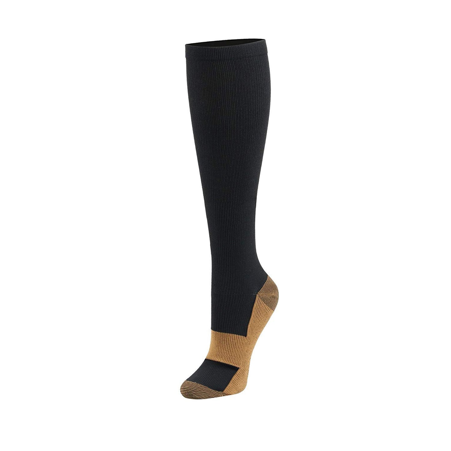 Solid Color Bamboo Nylon Silk Compression Socks