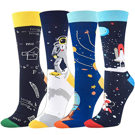 Bamboo Cotton Blend Geek Print Tube Socks