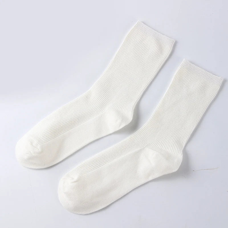 Women's Solid Color Bamboo Cotton Crew Socks