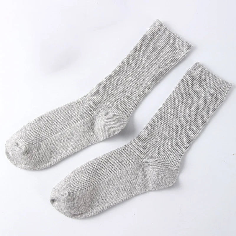 Women's Solid Color Bamboo Cotton Crew Socks