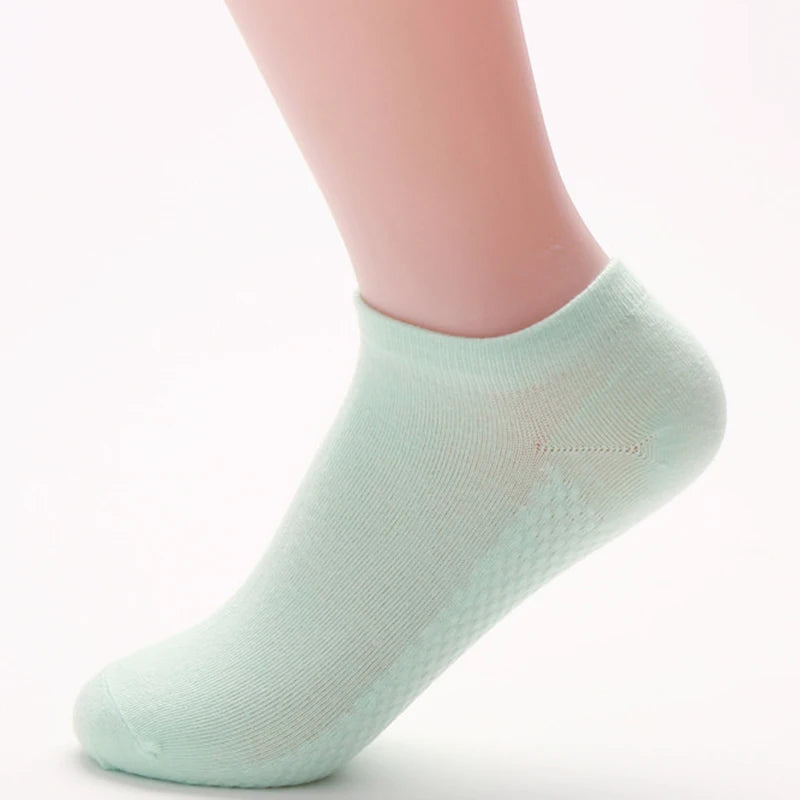 5-Pack Candy Color Bamboo Fiber Ankle Socks For Women