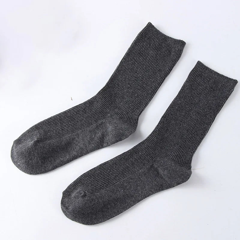 Women's Solid Color Bamboo Cotton Crew Socks