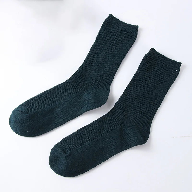 Women's Solid Color Bamboo Cotton Crew Socks