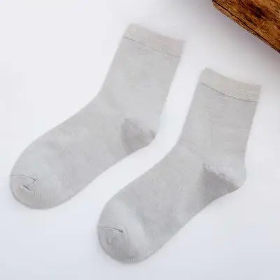 5-Pack Colorful Women's Bamboo Fiber Socks - Solid Color