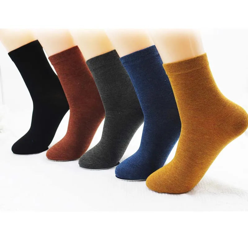 5-Pack Colorful Women's Bamboo Fiber Socks - Solid Color