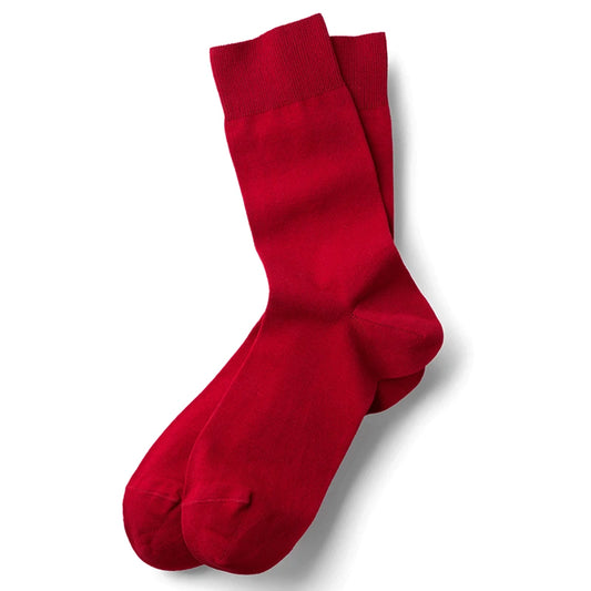 6-Pack Men Breathable Red Bamboo Socks  - Antibacterial Dress Socks