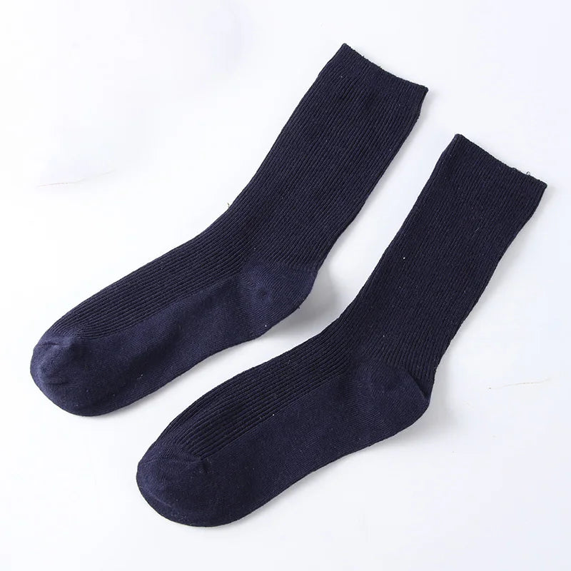 Women's Solid Color Bamboo Cotton Crew Socks