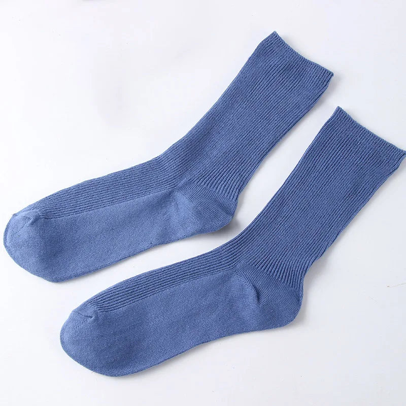 Women's Solid Color Bamboo Cotton Crew Socks