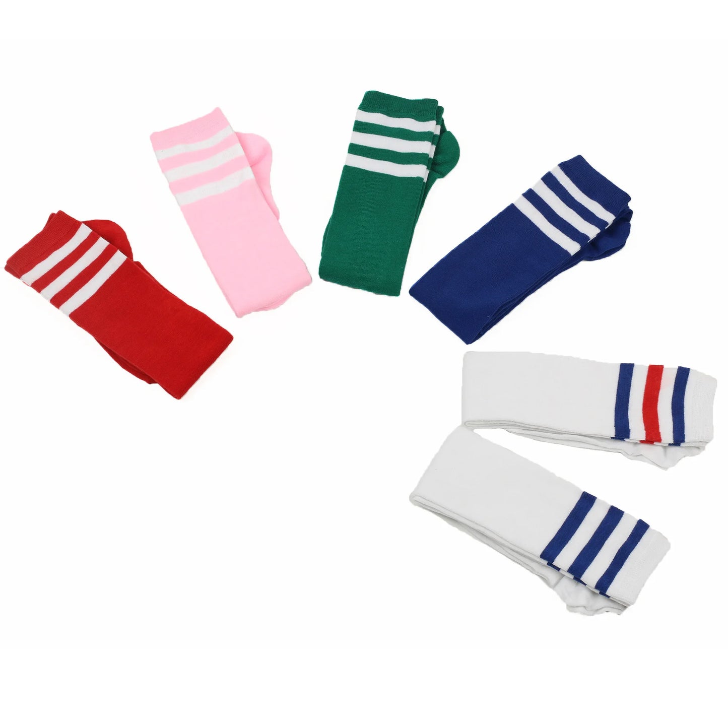 Women's Striped Knee High Bamboo Cotton Socks