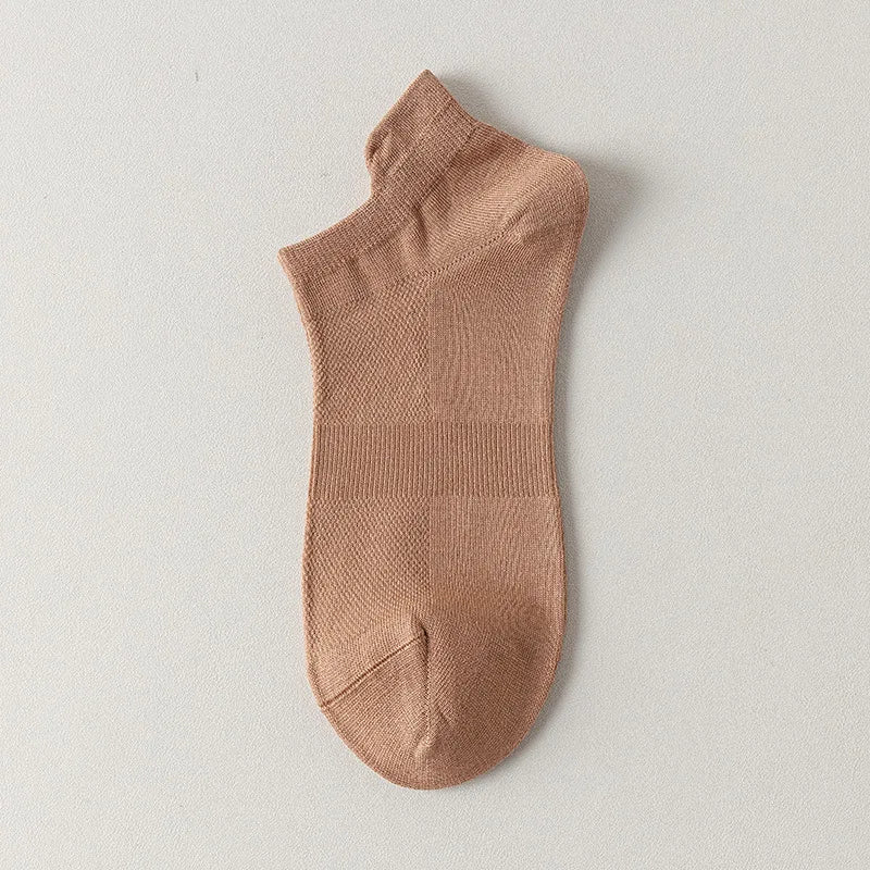Bamboo Fiber No Show Socks - Thin Short Solid Color