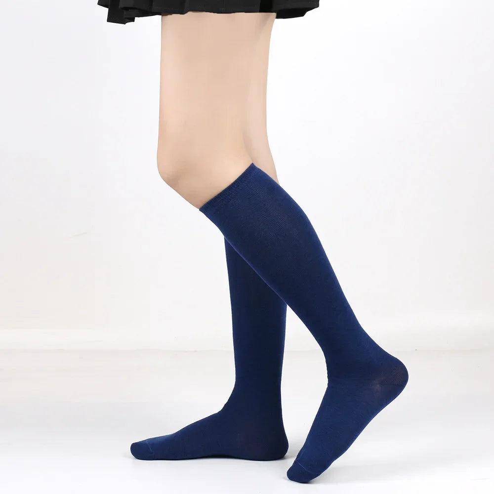 Women's Striped Knee High Bamboo Cotton Socks