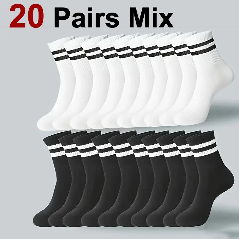 Bulk Striped Bamboo Socks - Odor Proof Sweat Absorbing