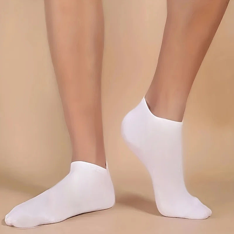 Solid Color Unisex Bamboo Ankle Socks