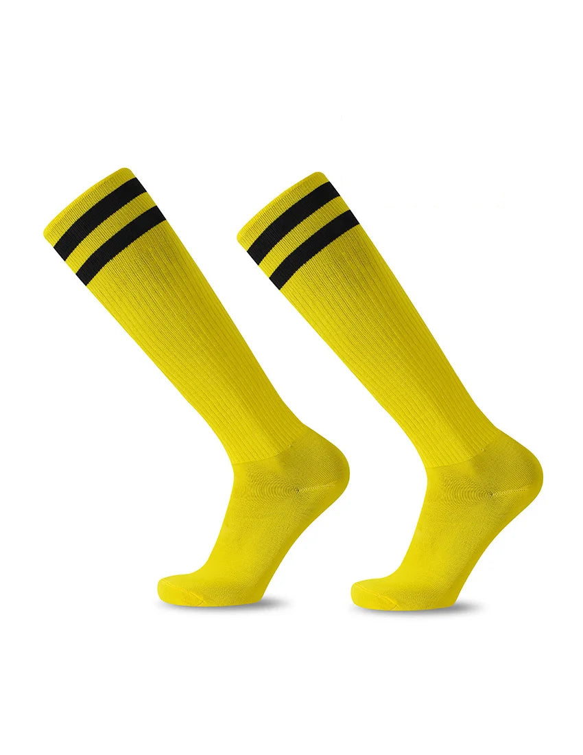 Bamboo Stripes Over The Calf Athletic Socks