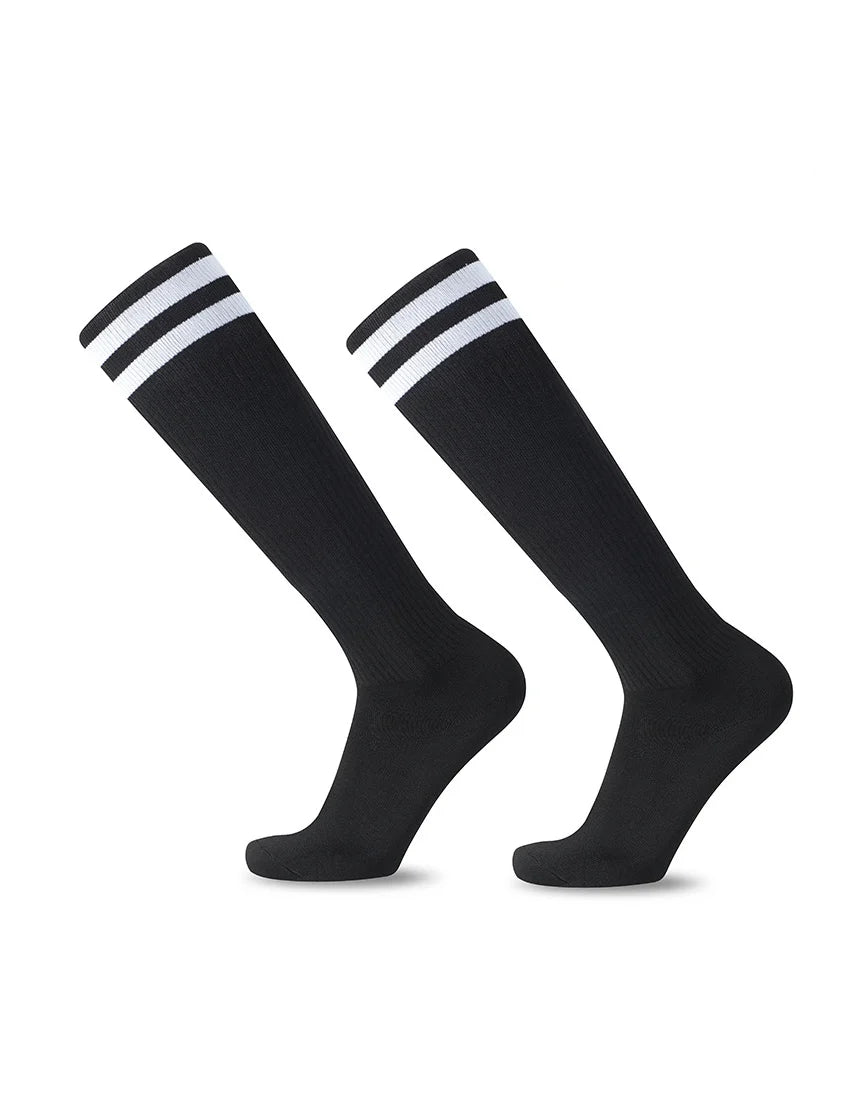 Bamboo Stripes Over The Calf Athletic Socks