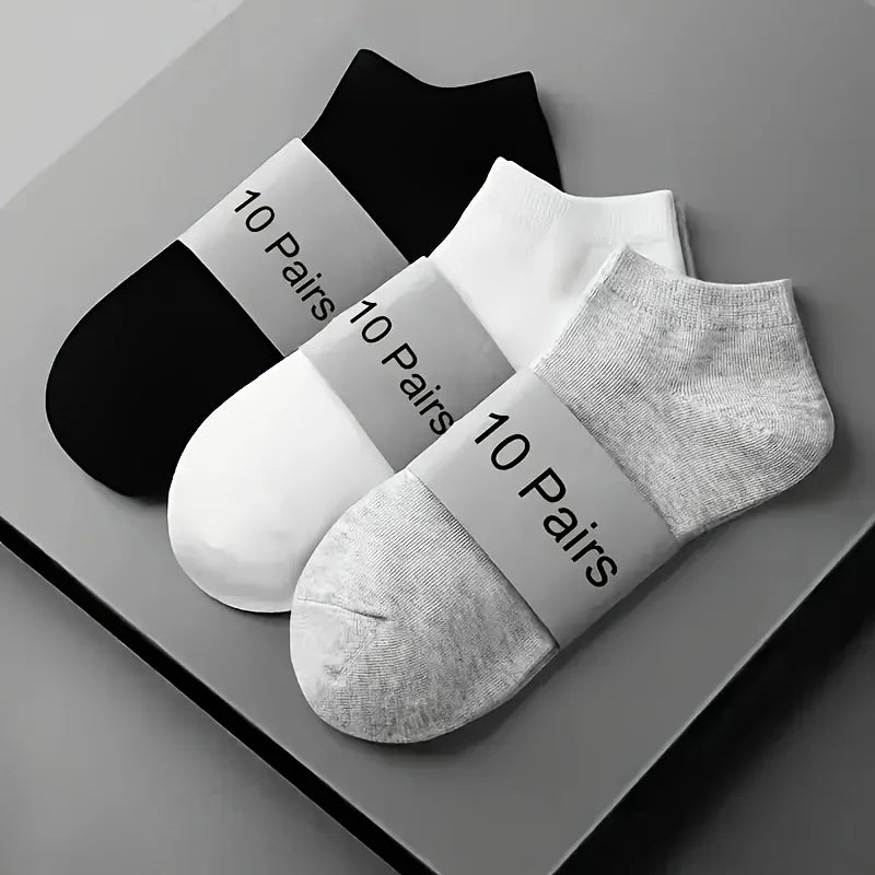Bamboo Unisex Low Cut Ankle Socks - Breathable & Sweat Absorbing