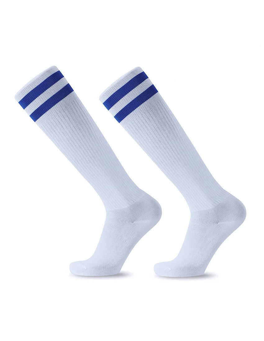 Bamboo Stripes Over The Calf Athletic Socks