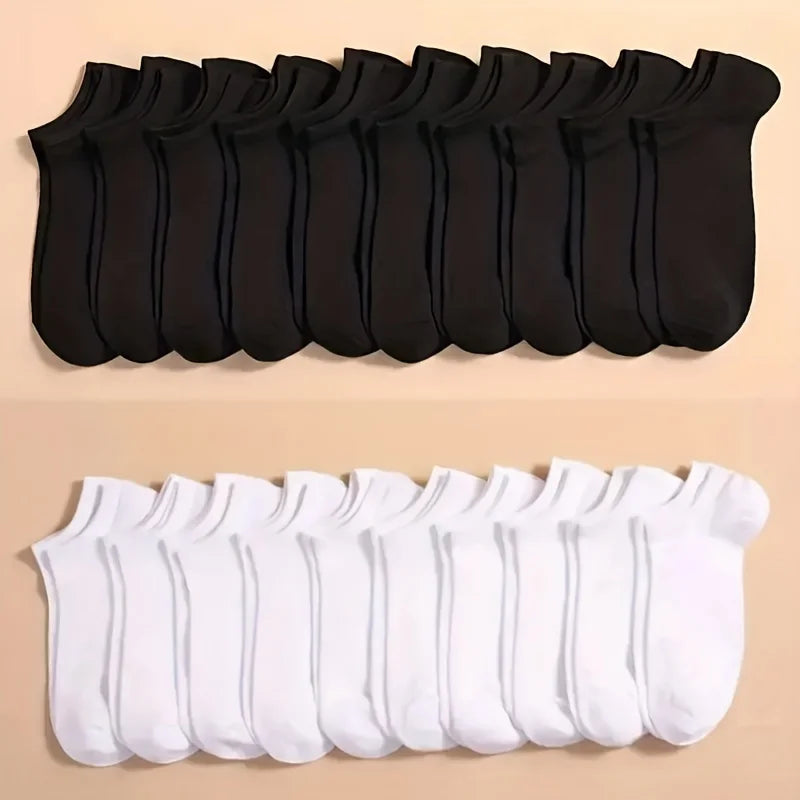 Solid Color Unisex Bamboo Ankle Socks
