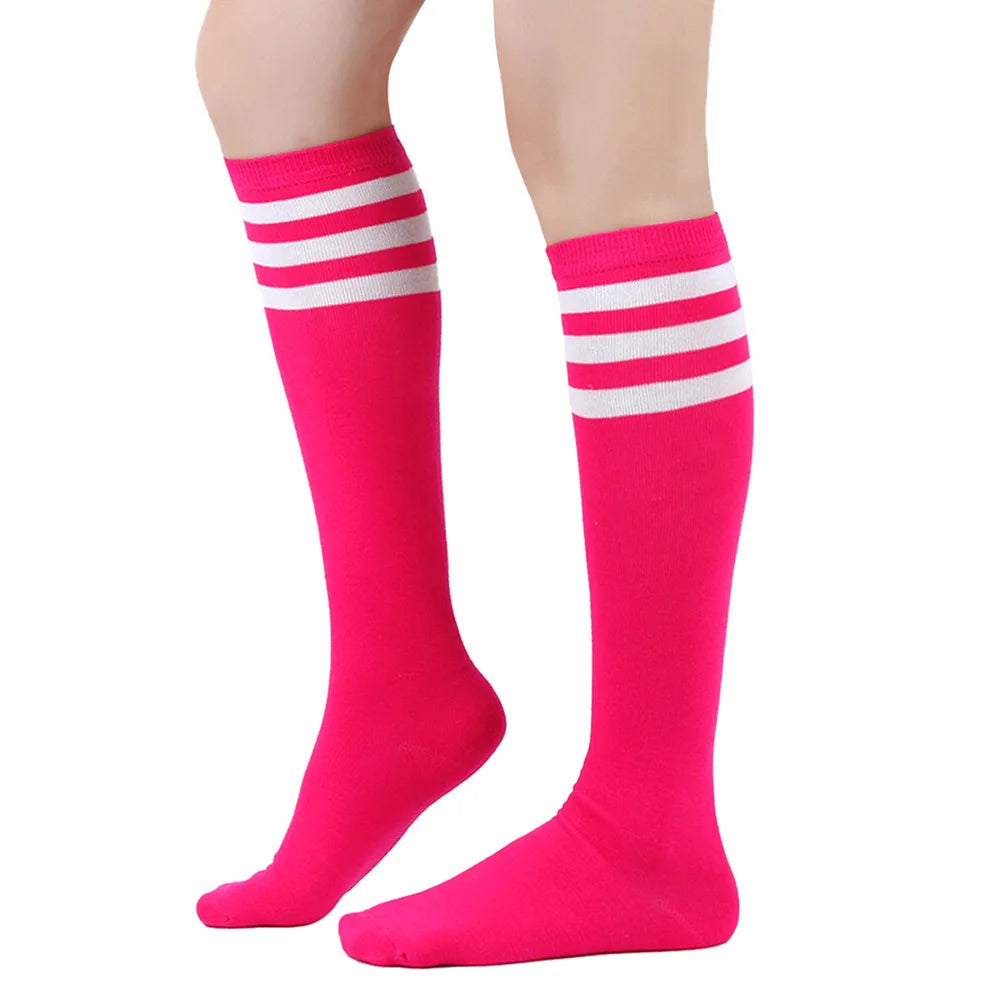Women's Striped Knee High Bamboo Cotton Socks