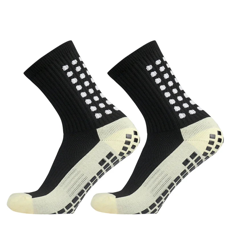 Bamboo Anti Slip Soccer Socks - 4 Pairs Non Slip