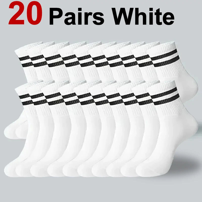 Bulk Striped Bamboo Socks - Odor Proof Sweat Absorbing