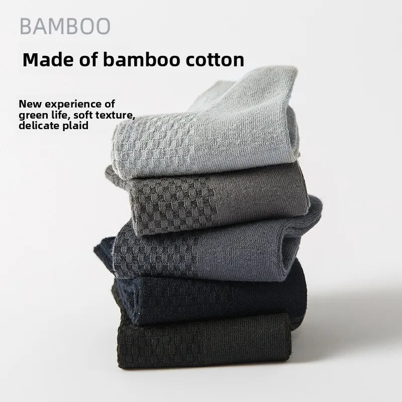 Men's Bamboo Fiber Ankle Socks Pack Of 5 Pairs Breathable EU Size 38 To 45