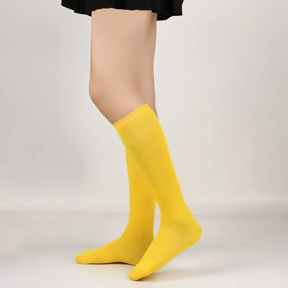 Women's Striped Knee High Bamboo Cotton Socks