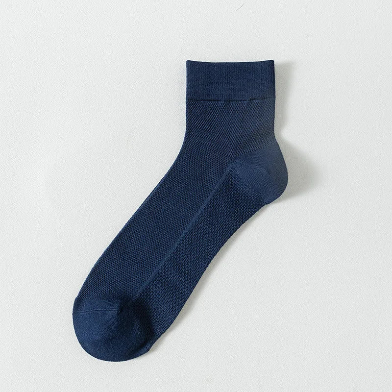 5 Pack Bamboo Socks For Men - Breathable Mesh w/Absorbent Odor Control